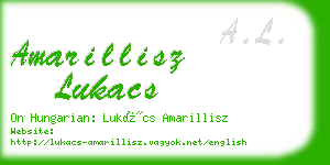 amarillisz lukacs business card